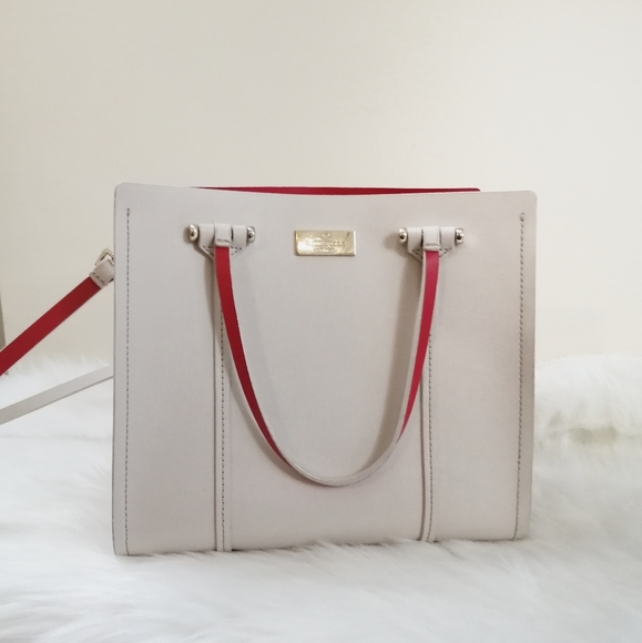 Kate Spade Cream and Orange Crossbody Purse